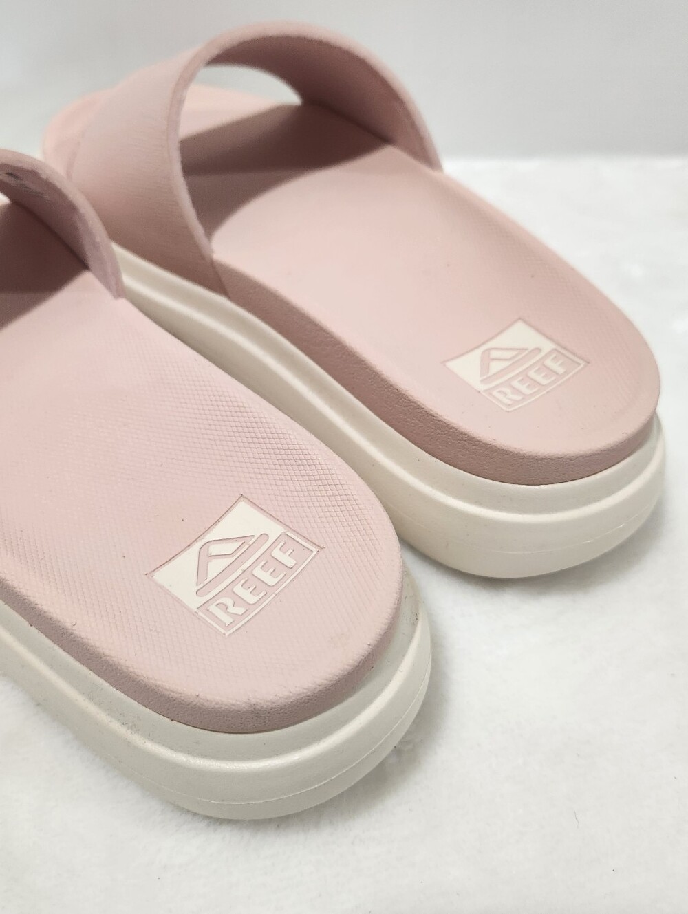 Reef Light Pink Cameo Rose Platform Cushion Bondi Bay Slide Sandals Womens 7 - Picture 9 of 12